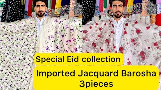 Eid special/Imported 3pieces/jacquard Barosha shirt with pure soft Lown dupptta/soft & light fabric  screenshot 4