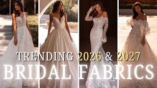 Brides: Here's what is trending for 2026 & 2027 | Wedding Dress Fabrics screenshot 1