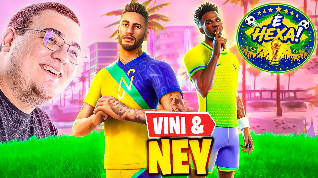 JOGUEI COM O VINI JR DEPOIS DOS 2 GOLS NA COPA! (ELE TÁ VOANDO NO FORTNITE?)