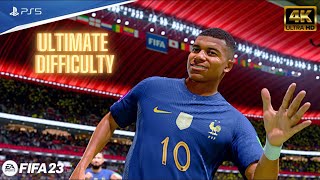 FIFA 23 - France vs USA | Quarter Final |FIFA World Cup| Ultimate Difficulty | PS5™ [4K ]