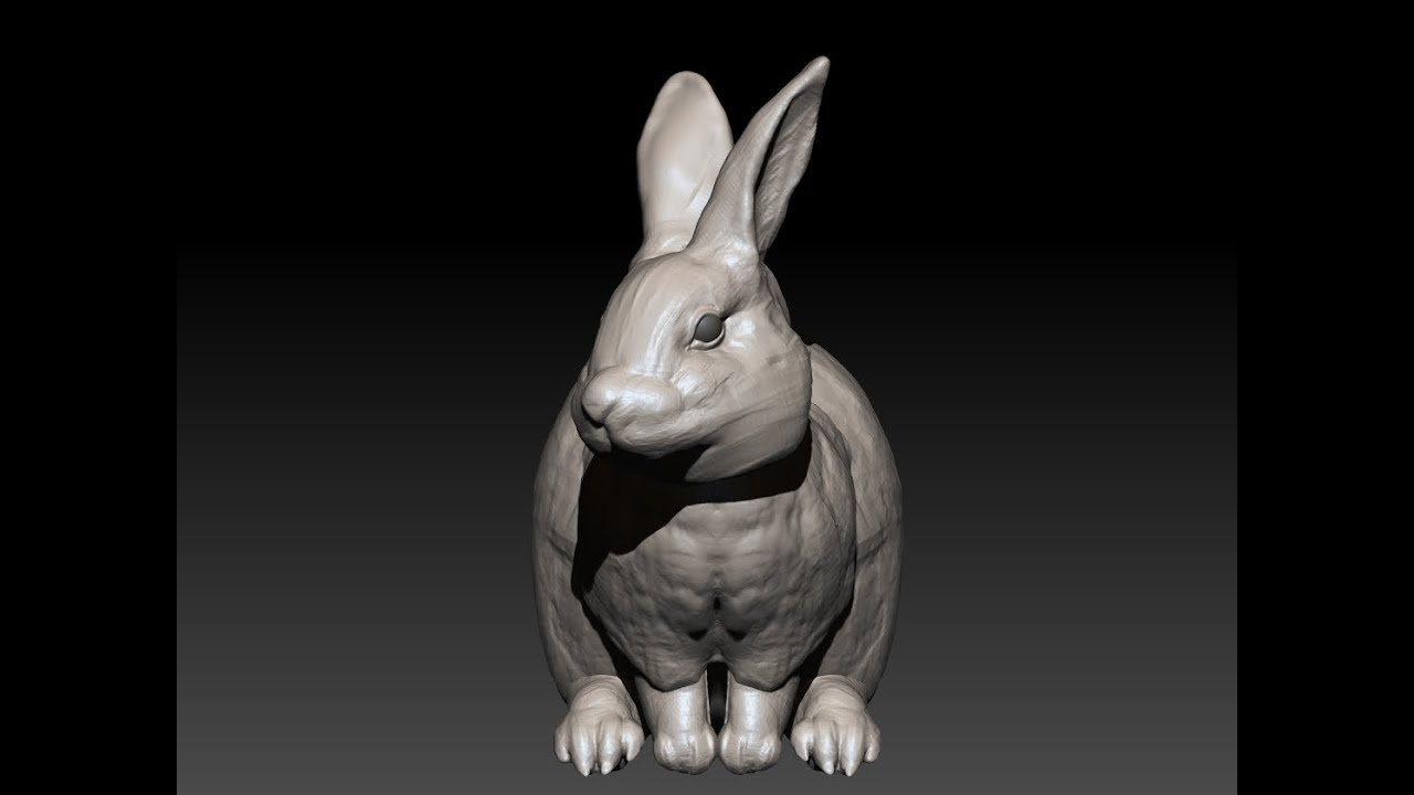 sculpting a rabbit in zbrush