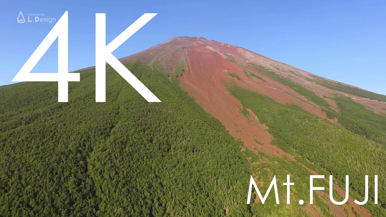 Aerial view of Mt. Fuji in summer / 真夏の赤富士 - YouTube