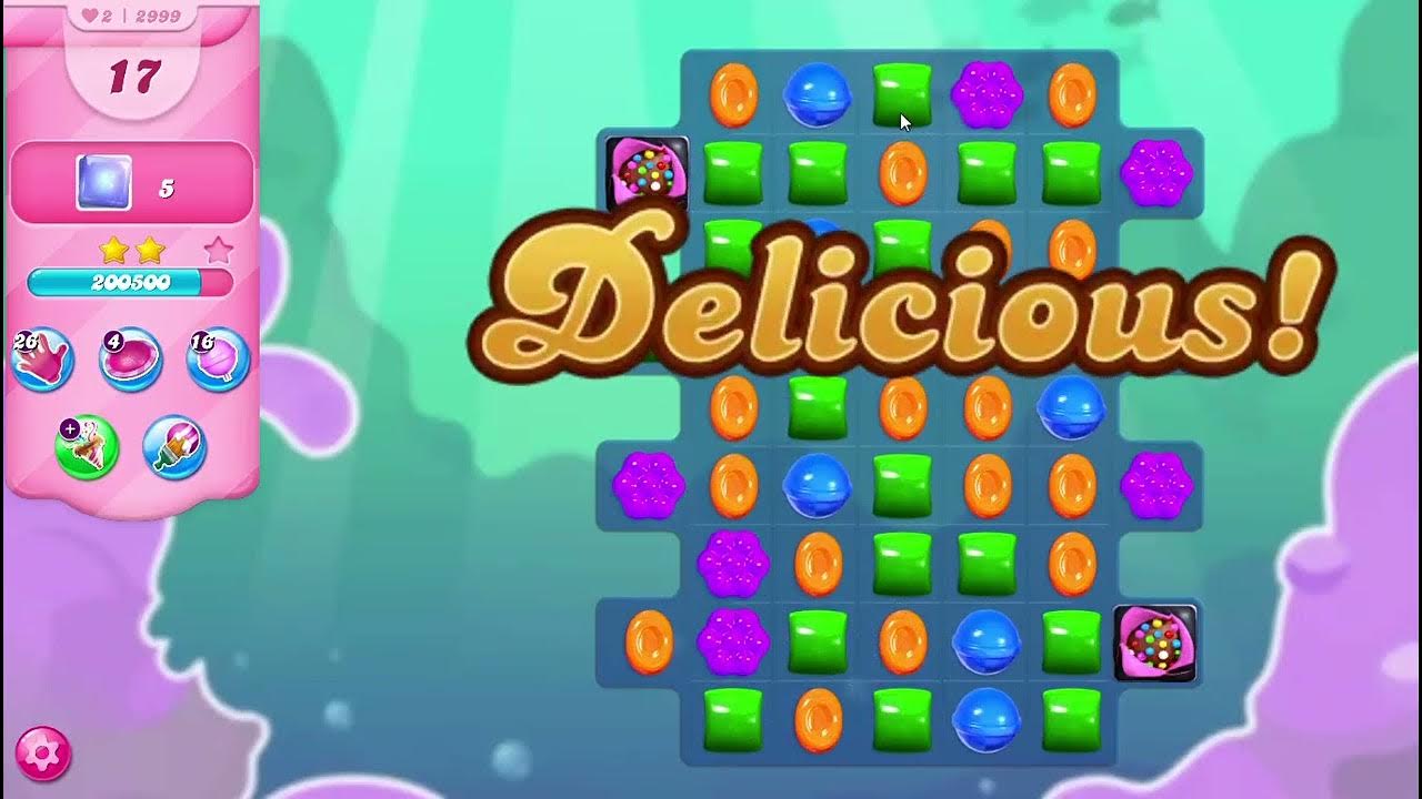 Candy Crush Saga Level 2999 30 Moves - YouTube