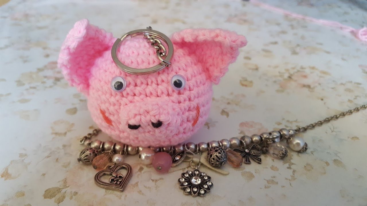 🐖Cerdito 🐷llavero a crochet 🐽