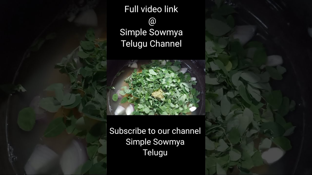 Munagaku pappu|Healthy Meal Option|Shorts|Simple Sowmya