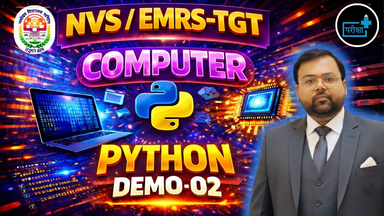 NVS EMRS TGT Computer | KVS NVS Python Demo Class-2  | KVS NVS TGT Computer Preparation 2025