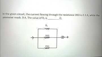 #jee main 2024, in the given circuit, the current flowing through the resistance 20 ohm is . 3ohm