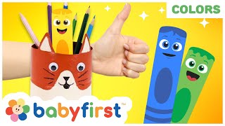 toddler learning videos color crew magic cat pencil holder diy craft for kids babyfirst tv