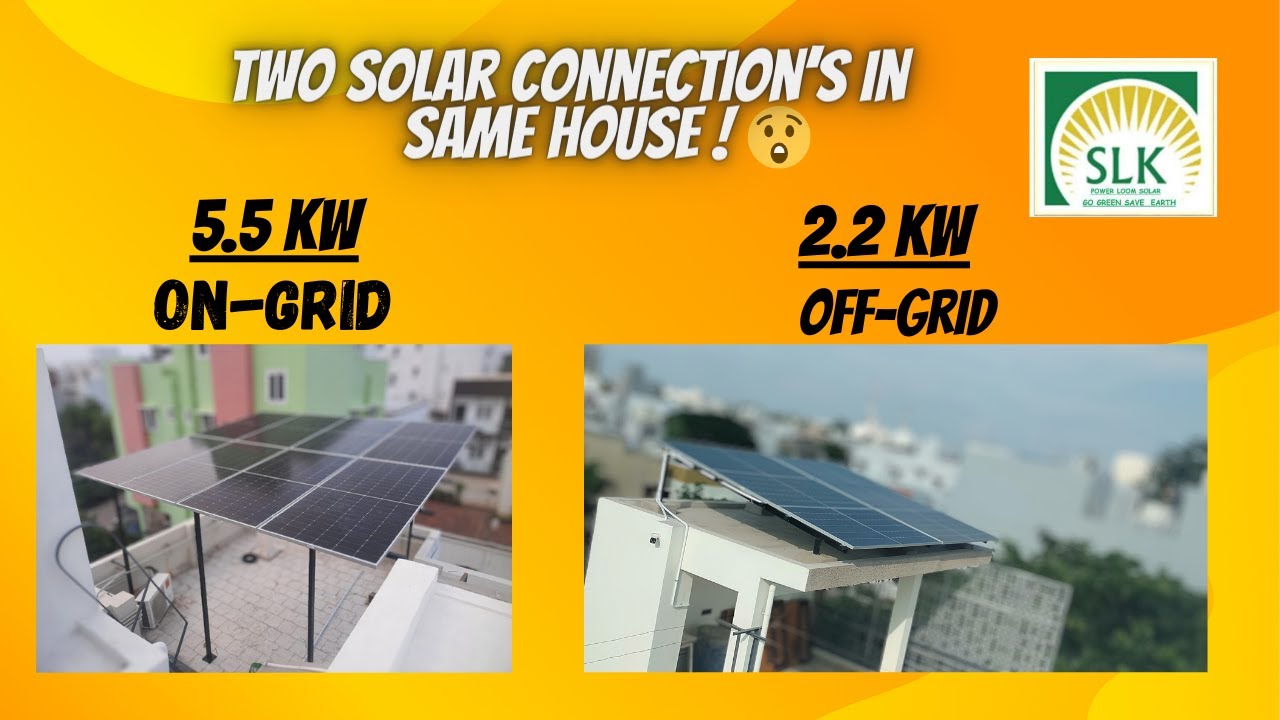 Solar Same TWO SOLAR CONNECTION 'S IN SAME HOUSE !! 😉😮 ( ON-GRID + OFF-GRID) ll ...