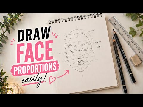 How To Draw Face| Basic Beginners Facial Proportion