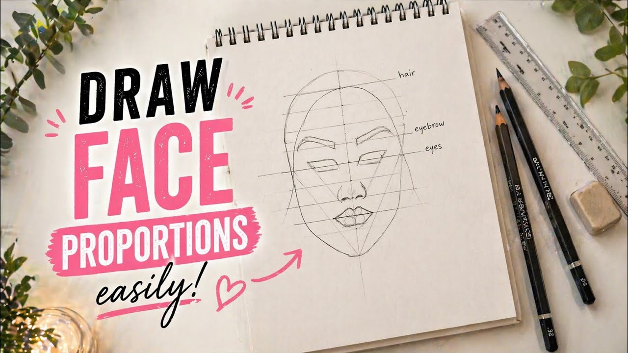 How To Draw Face| Basic Beginners Facial Proportion - YouTube