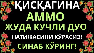 ҚИСҚАГИНА АММО ЗУР ДУО || дуолар, дуо