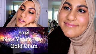 NEW YEAR'S EVE 2018 DRUGSTORE GOLD GLAM Get ready with we | AmbreenK