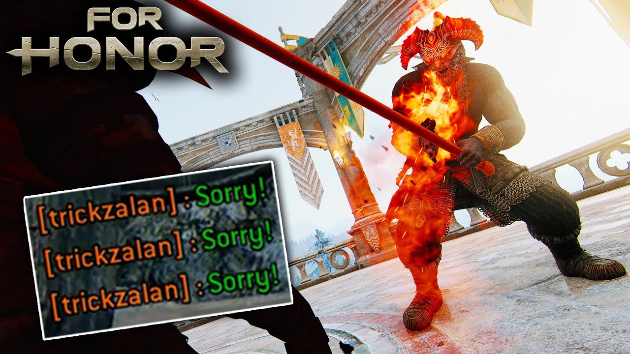 Toxic player fails epicly at griefing Demon Raider [For Honor]