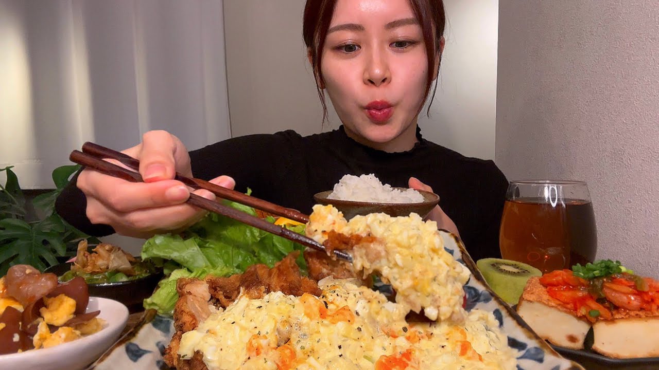 【ASMR】チキン南蛮定食 [咀嚼音/EatingSounds/Mukbang/먹방]