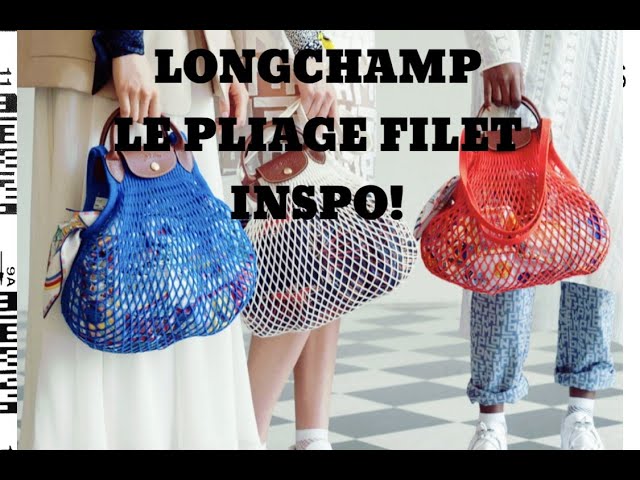 Longchamp XS filet bag with Hermes Scarf