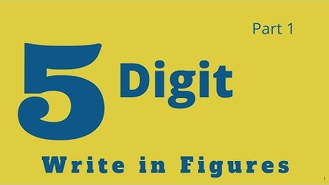 How to write 5 digit numbers in figures || Five digit number names || Write in numerals || part 1