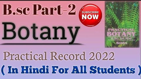 B.SC part-2 Botany Practical Record 2022 Hindi Medium..... How to Make A Botany Practical Record