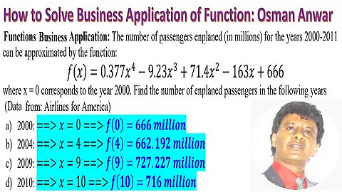 How to Solve Business Application of Function: Osman Anwar