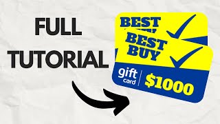 Full Tutorial on How to Claim the $1000 Best Buy Gift Card