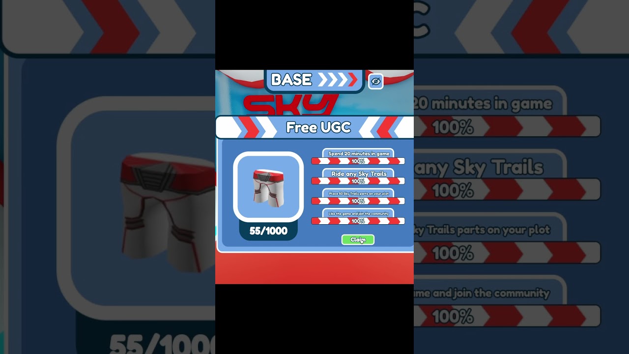 Item FREE UGC! is "Hose" in Build your SKY TRAILS ROBLOX.