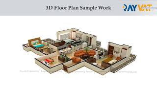 3D Floor Plan Rendering Services   3D Floor Plan Services