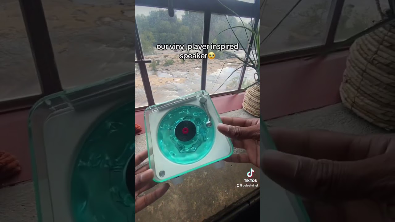 Our vinyl player inspired speaker 🩵 link in bio! 🌊. 