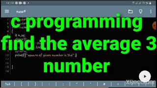 c programming to find the average of 3 number.