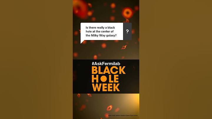 #AskFermilab | Is there really a black hole at the center of the Milky Way galaxy?