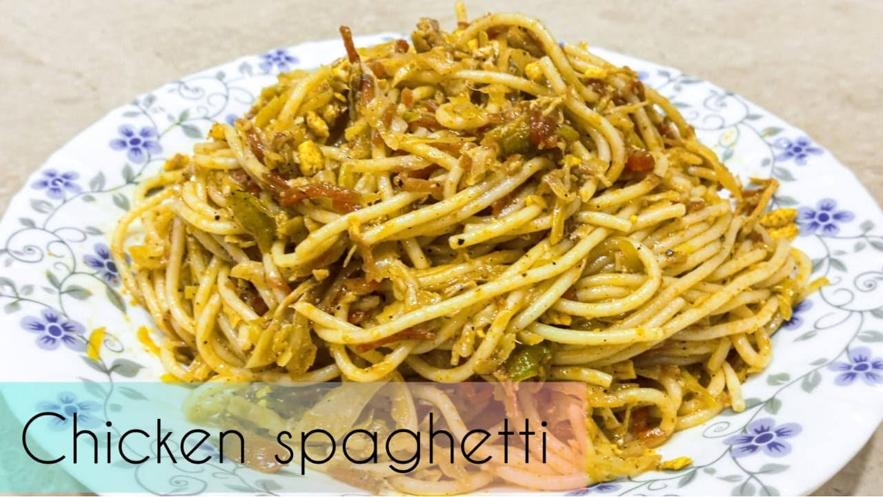 Spicy chicken spaghetti recipe by zahra (in Urdu Hindi) ZKC YouTube