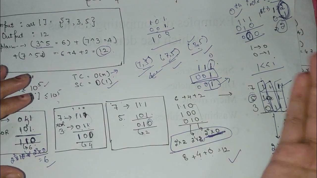 Sum of xor of all pairs c java bit manipulation s c o 1