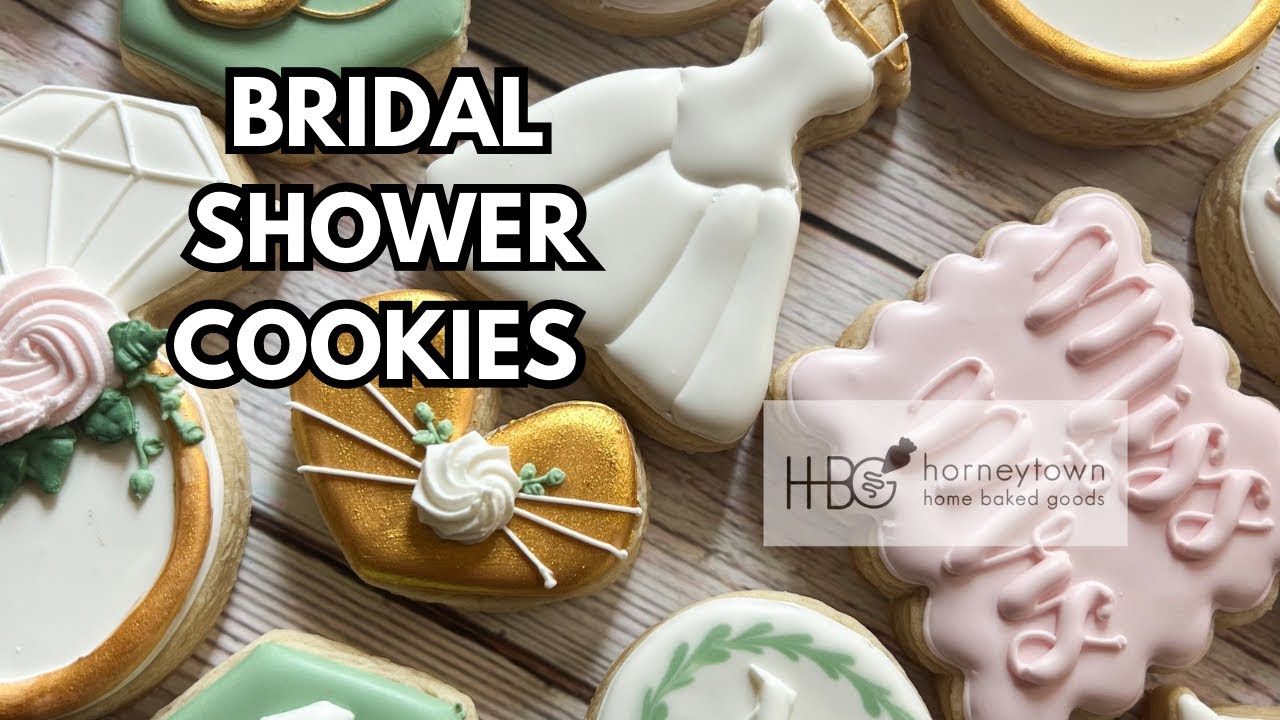 Bridal Shower Cookie Set Tutorial ~ Wedding Theme Sugar Cookie Compilation ~