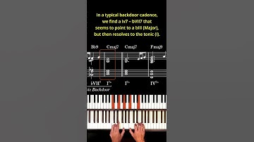 Two Different Backdoor Cadences Compared + Sheet Music
