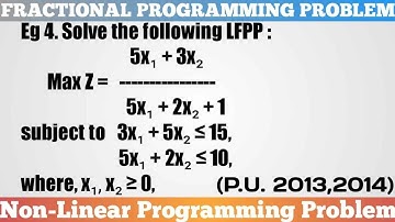 9. Fractional Programming Problem - Solve LFPP - Most Important Problem#4 - Complete Concept