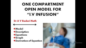 One Compartment Open Model For IV Infusion