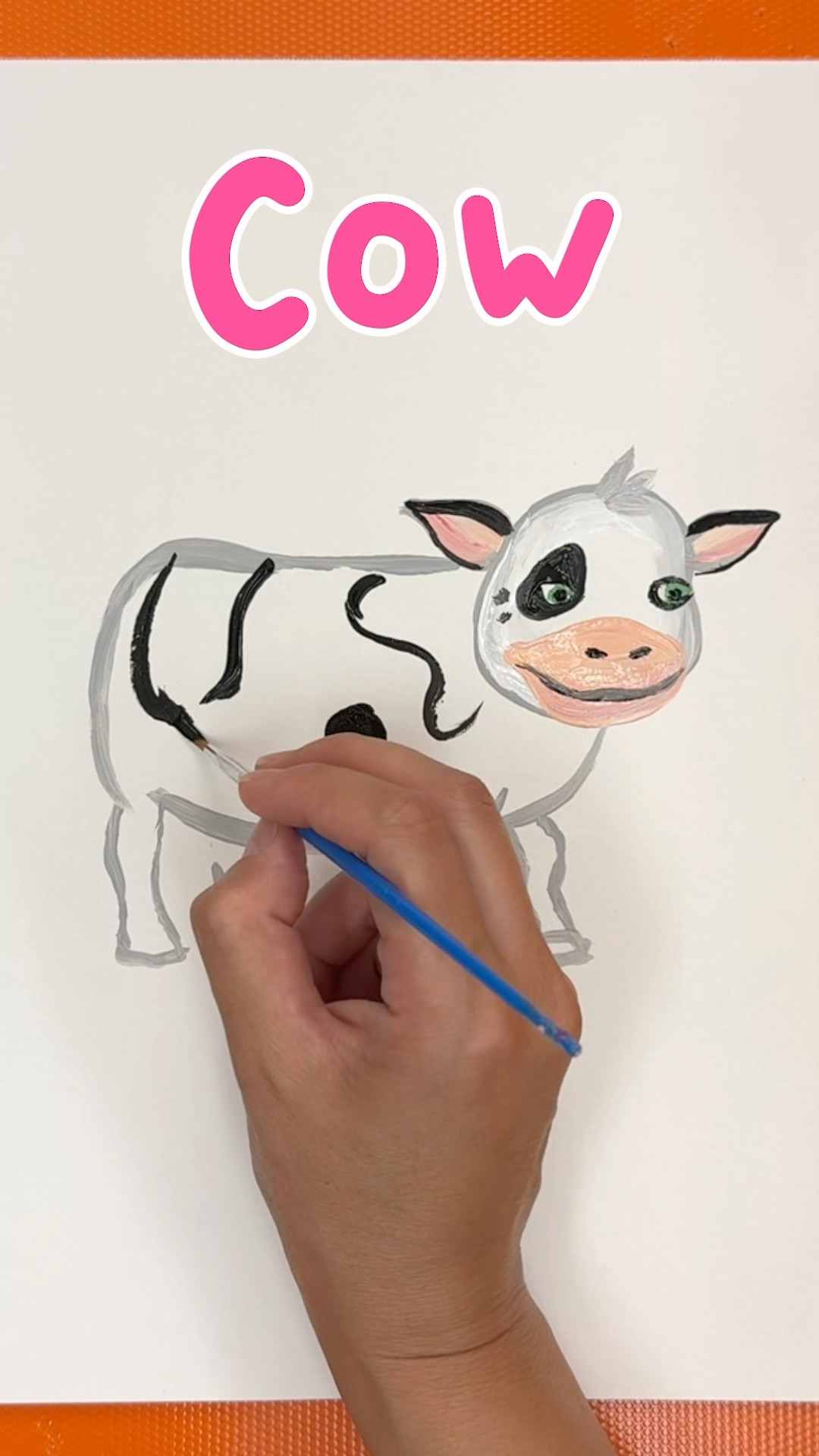 C is for COW?! Learn and Paint with @CoComelonClassroom ! #shorts #cocomelon