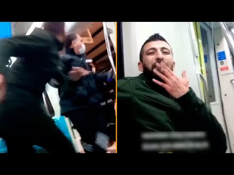 Marmaray'da sigara içti, yaka paça dışarı atıldı