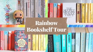Rainbow bookshelf tour 🌈📚 Literary, history and fantasy books collection✨