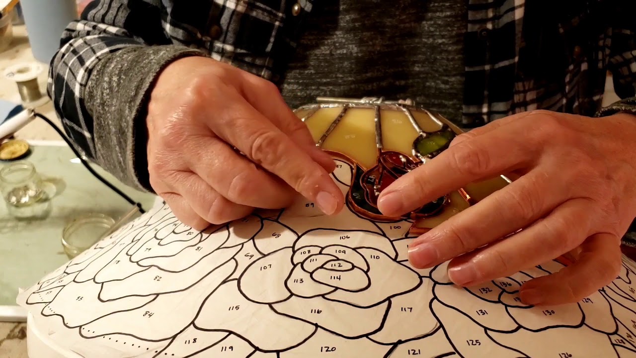 Rose Garden Lampshade: Soldering on the Mold