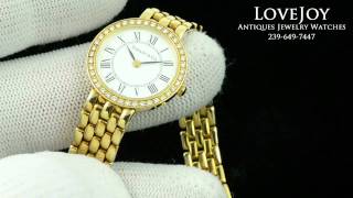 Tiffany & Co Ladies 14K Solid D Diamond Bezel White Dial Roman Numerals