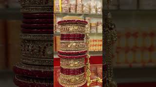 Dulhan Ka Sapna! Royal Red Bridal Chura with Latkan | Famous Lahthi Bhagalpur #shorts  #bangles #yt