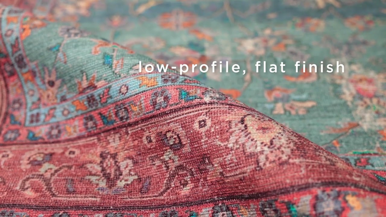 Kate Lester + Jaipur Living Harman - Yasha Blue, Red (HBL-06)