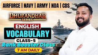 English Vocabulary Class 5 | NDA,CDS,Airforce, Navy Exam Preparation | By Sandeep Bhaiya #vocabulary