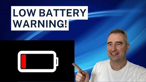 Low Battery Warning Alert and Dashboard!