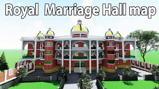 Indian royal  marriage hall map || Marriage Hall KA Naksha || Best Marriage Hall Elevation Design||