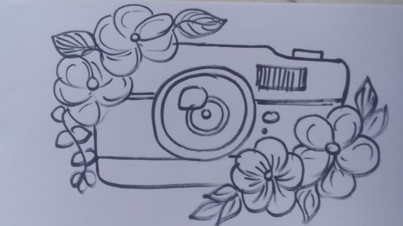 How to Draw Beautiful ️ Camera 📷 drawing with markerpen 🔥#trending # ...