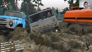 Грузовики на бездорожье в игре Spintires