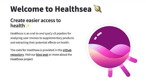Healthsea from Spacy on HuggingFace Spaces