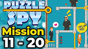 Puzzle Spy: Mission 11 - 20 Gameplay Walkthrough | Pull The Pin Game