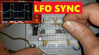 Low Frequency Oscillator Sync Test - Analog LFO with Reset on Breadboard